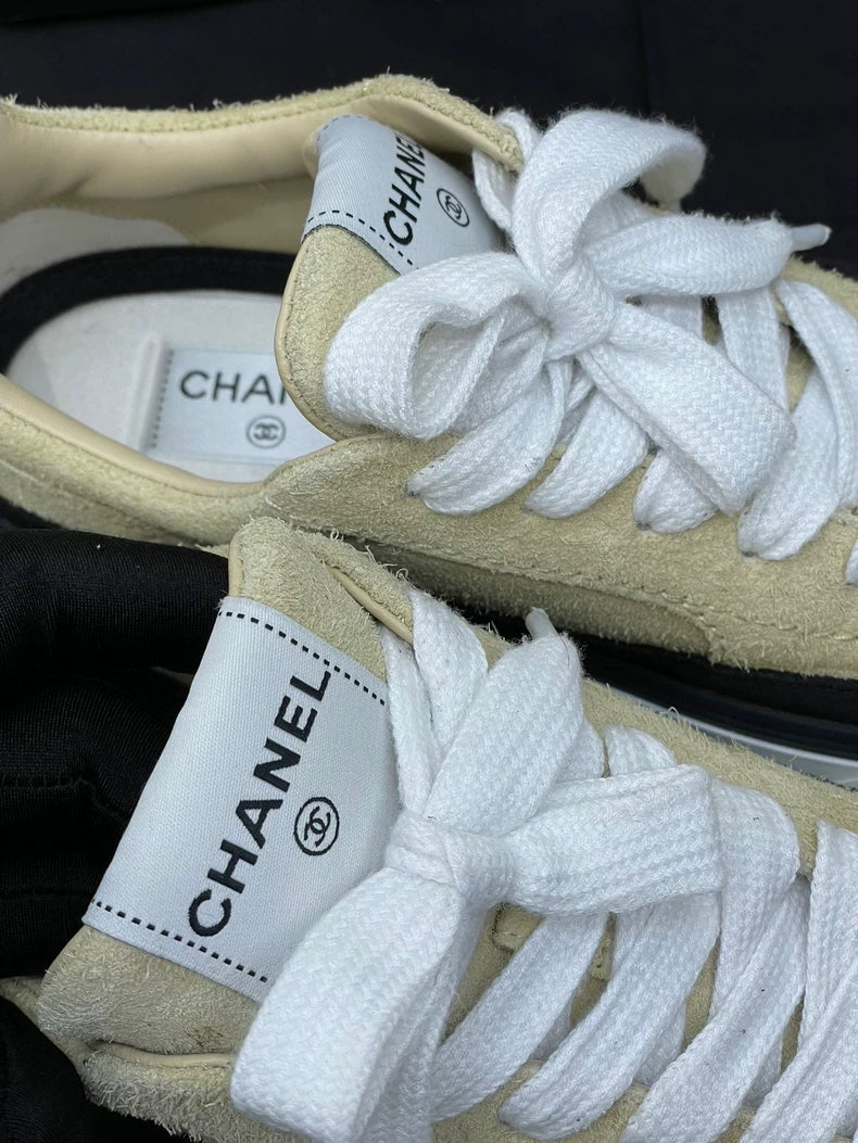 Chanel Colorblock Leather Sneakers