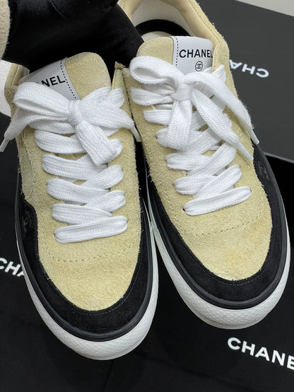 Chanel Colorblock Leather Sneakers