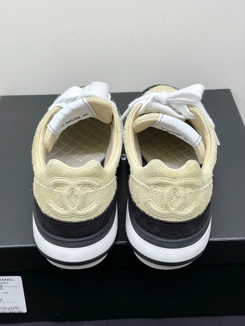 Chanel Colorblock Leather Sneakers