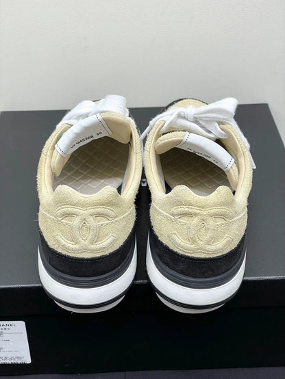 Chanel Colorblock Leather Sneakers