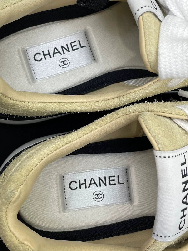Chanel Colorblock Leather Sneakers