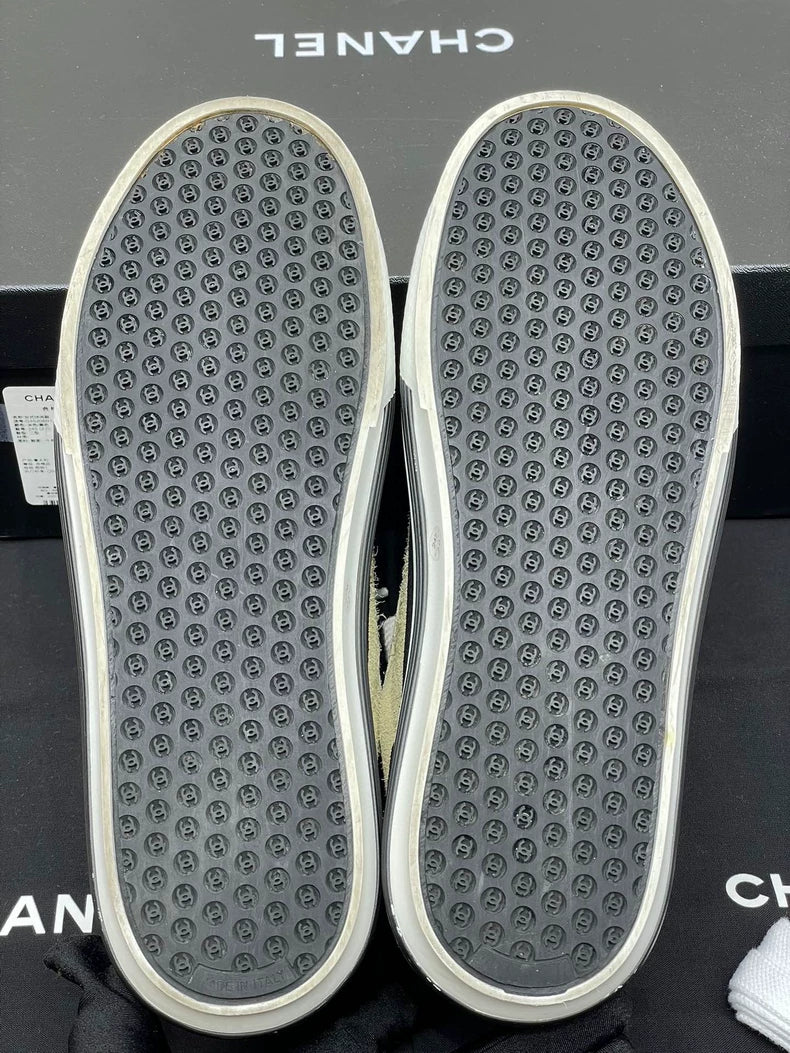 Chanel Colorblock Leather Sneakers