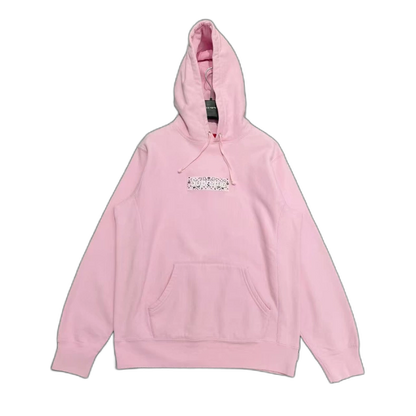 Supreme Pink Box Logo Hoodie-zp