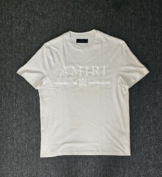 AMIRI Beige Short Sleeve Logo T-Shirt-yf