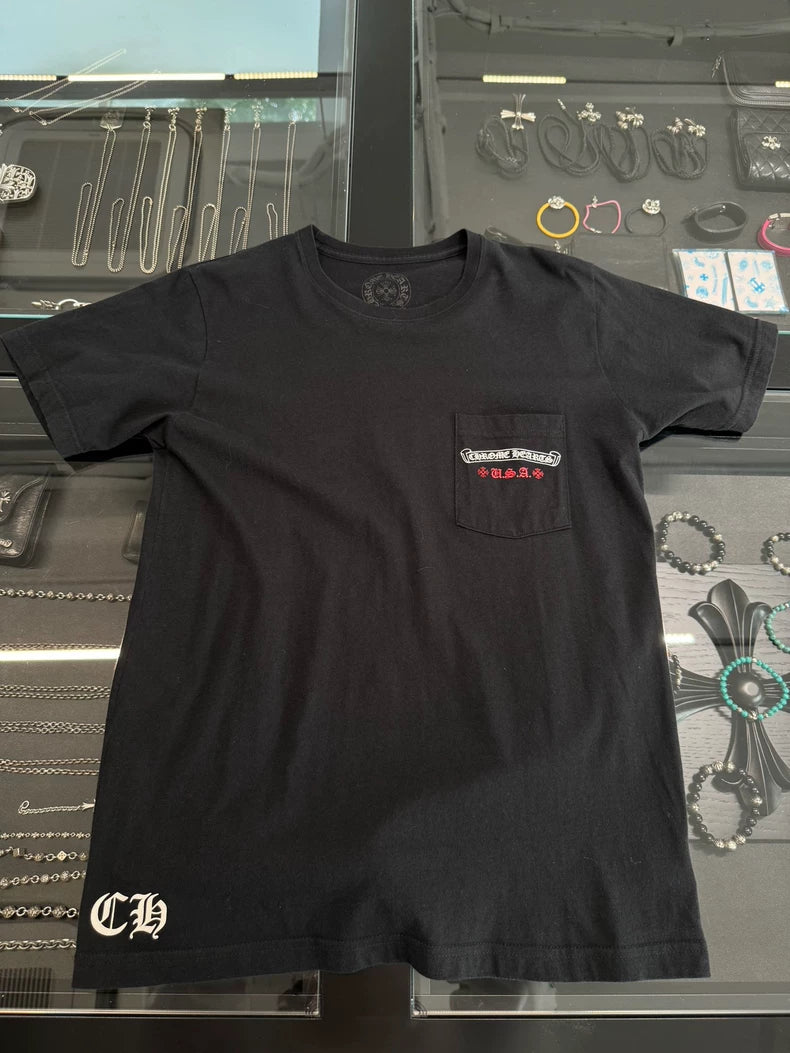 Chrome Hearts USA Flag Print Short Sleeve-yf