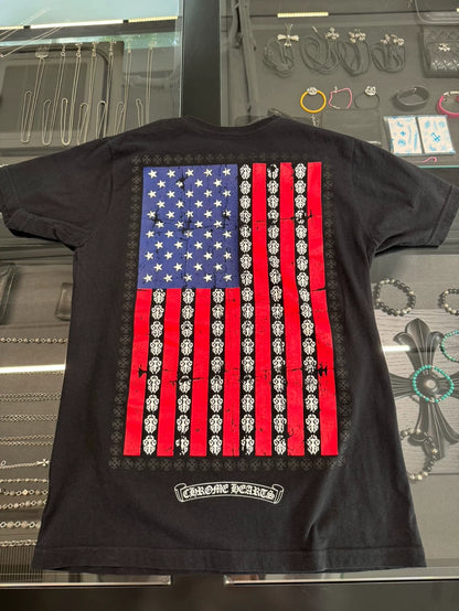 Chrome Hearts USA Flag Print Short Sleeve-yf
