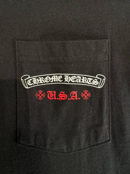 Chrome Hearts USA Flag Print Short Sleeve-yf