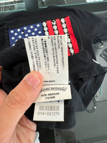 Chrome Hearts USA Flag Print Short Sleeve-yf