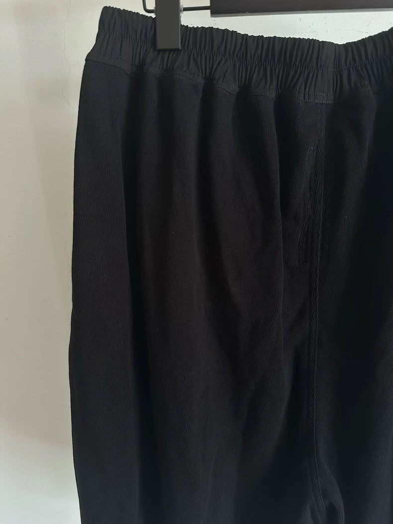 Rick Owens 25FW Black Cotton Shorts