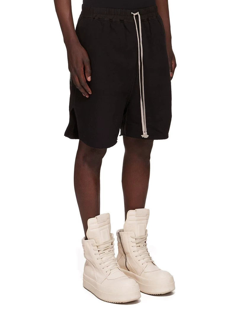 Rick Owens 25FW Black Cotton Shorts