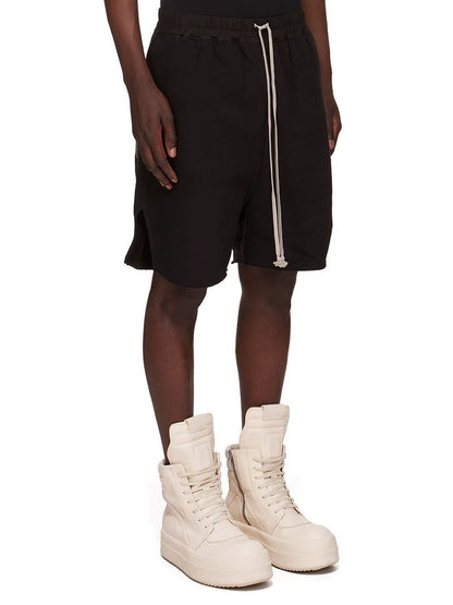 Rick Owens 25FW Black Cotton Shorts
