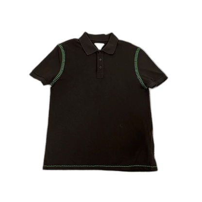 Bottega Veneta Green Stitch Polo Shirt