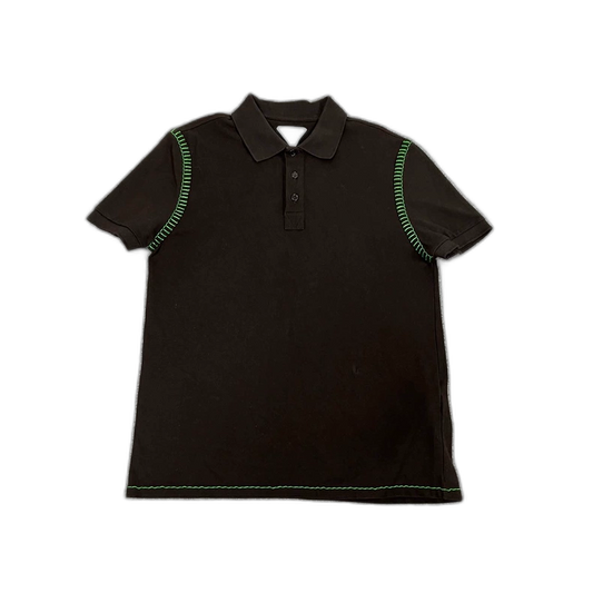 Bottega Veneta Green Stitch Polo Shirt