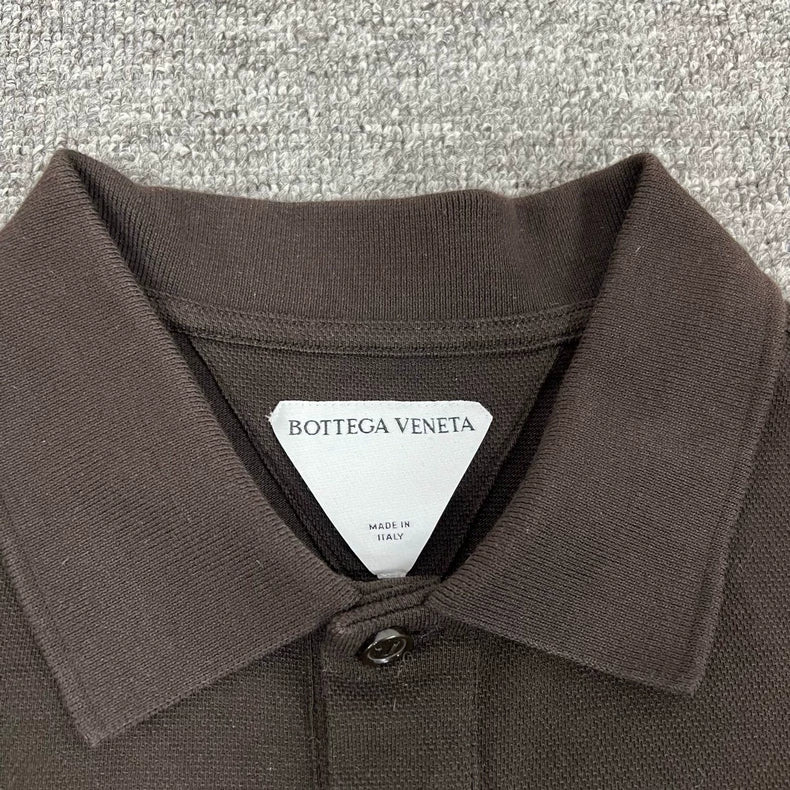 Bottega Veneta Green Stitch Polo Shirt