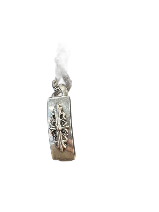 Chrome Hearts Silver Cross ID Bracelet