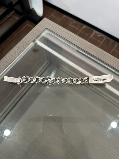 Chrome Hearts Silver Cross ID Bracelet