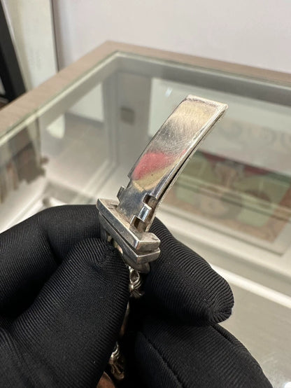 Chrome Hearts Silver Cross ID Bracelet