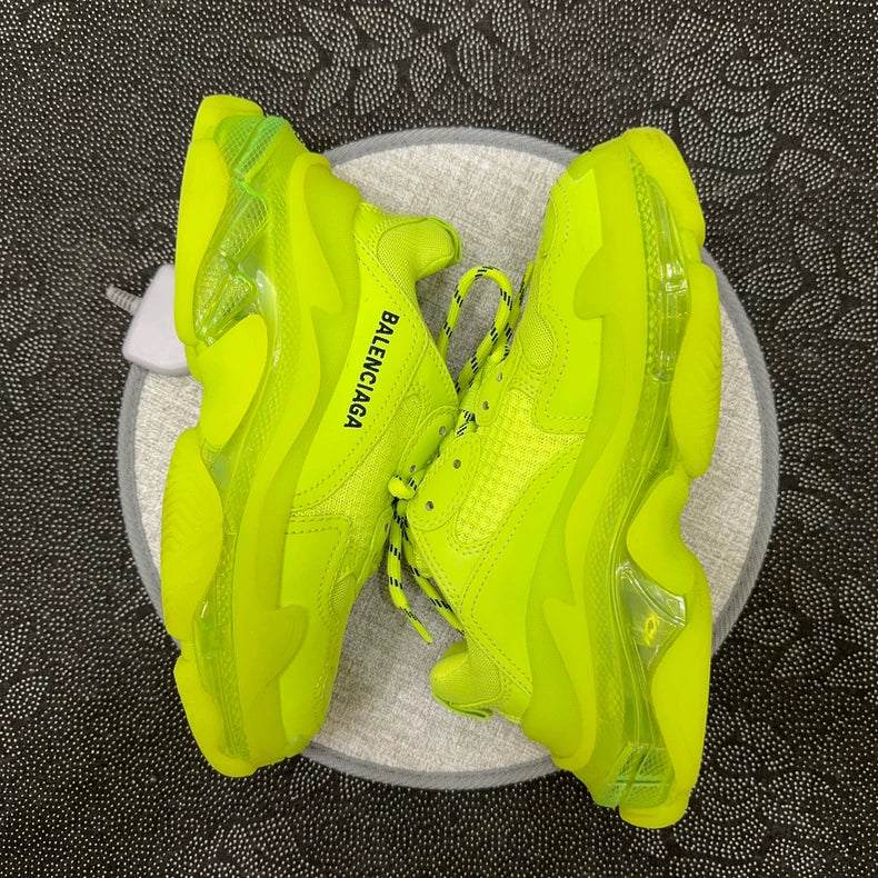 Balenciaga Fluorescent Green Triple Sneakers