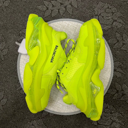 Balenciaga Fluorescent Green Triple Sneakers