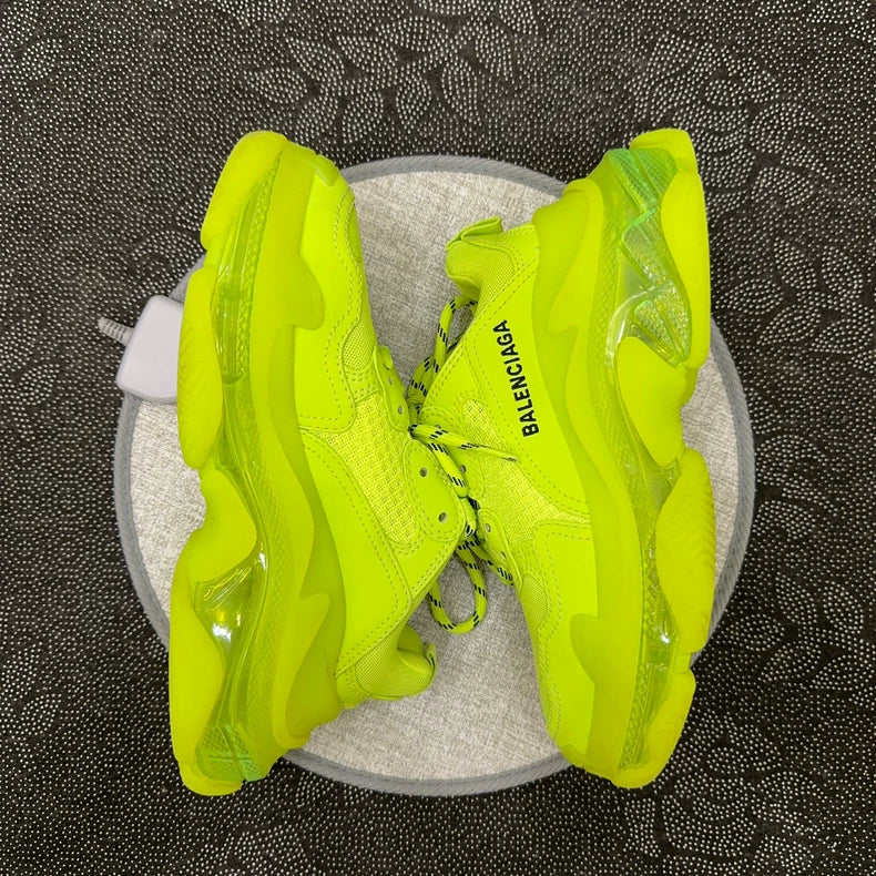 Balenciaga Fluorescent Green Triple Sneakers