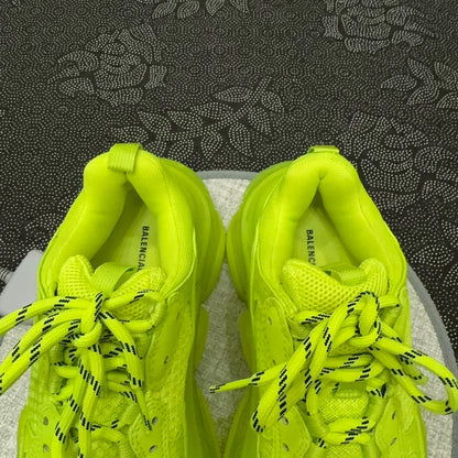 Balenciaga Fluorescent Green Triple Sneakers