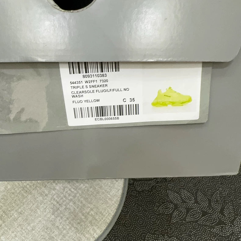 Balenciaga Fluorescent Green Triple Sneakers