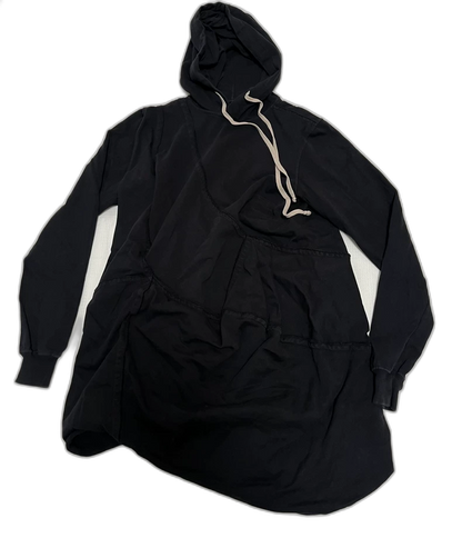 Black Hooded Sweatshirt by Rick Owens