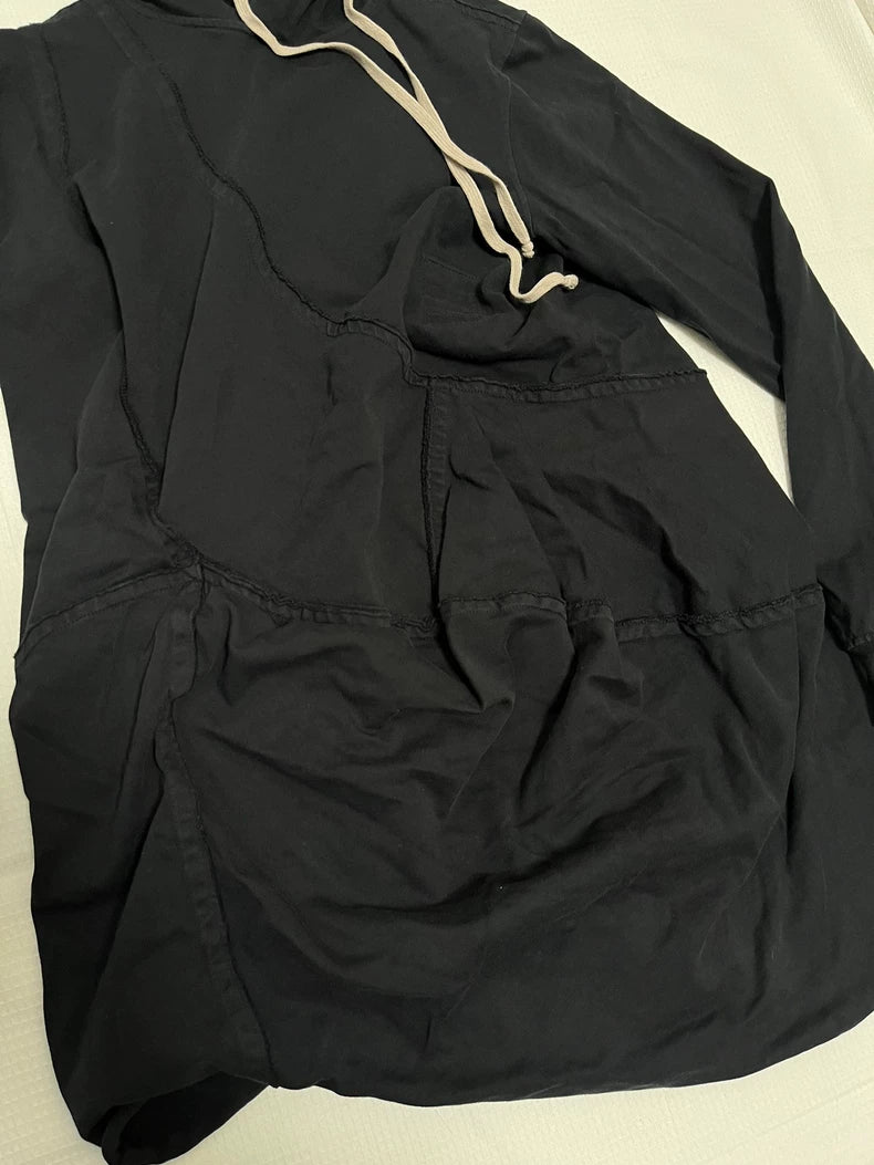 Black Hooded Sweatshirt by Rick Owens