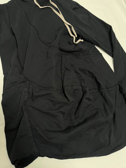 Black Hooded Sweatshirt by Rick Owens