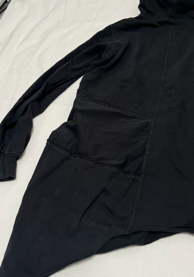 Black Hooded Sweatshirt by Rick Owens
