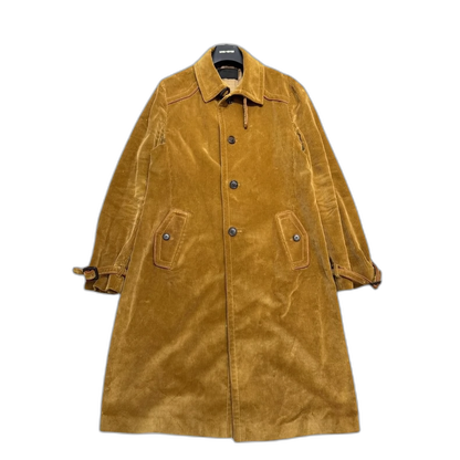 Prada Corduroy Long Coat-zp
