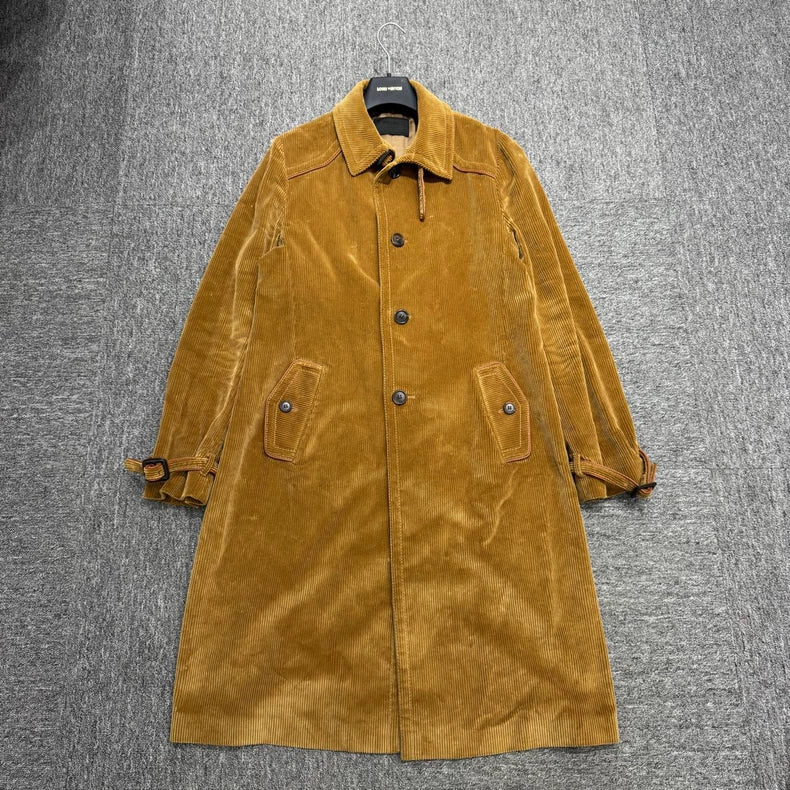 Prada Corduroy Long Coat-zp