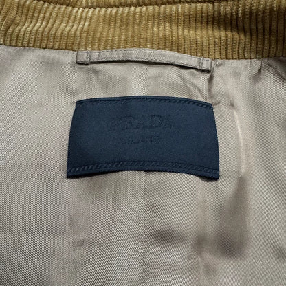 Prada Corduroy Long Coat-zp