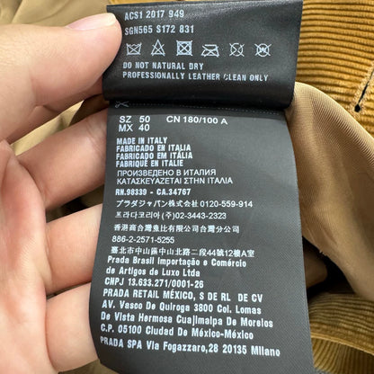 Prada Corduroy Long Coat-zp