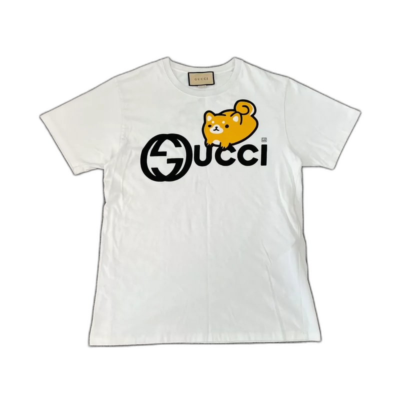 Gucci Cartoon Dog Short Sleeve T-Shirt