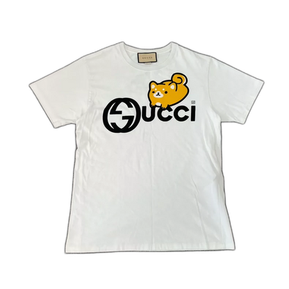 Gucci Cartoon Dog Short Sleeve T-Shirt