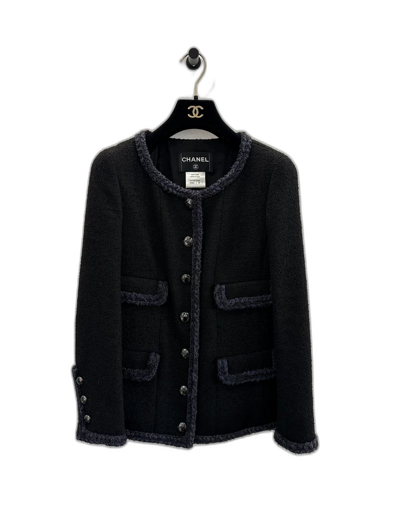 Chanel Black and Blue Wool Jacket