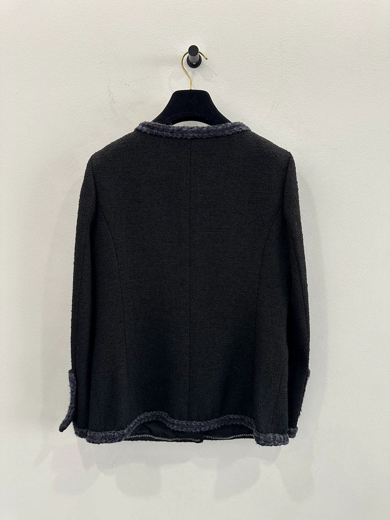 Chanel Black and Blue Wool Jacket