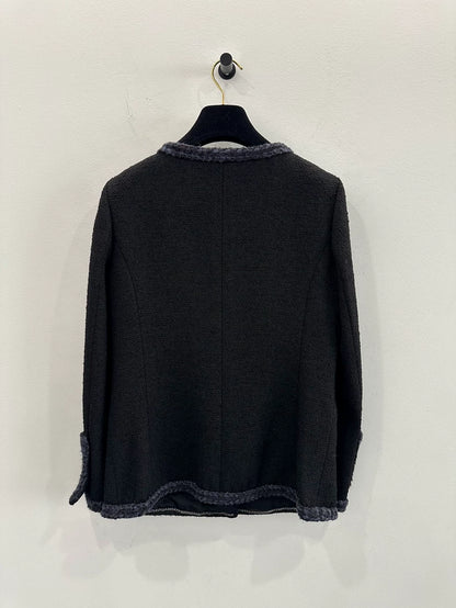 Chanel Black and Blue Wool Jacket