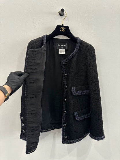 Chanel Black and Blue Wool Jacket