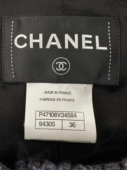 Chanel Black and Blue Wool Jacket