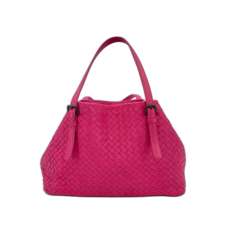 Bottega Veneta Pink Woven Shoulder Tote Bag