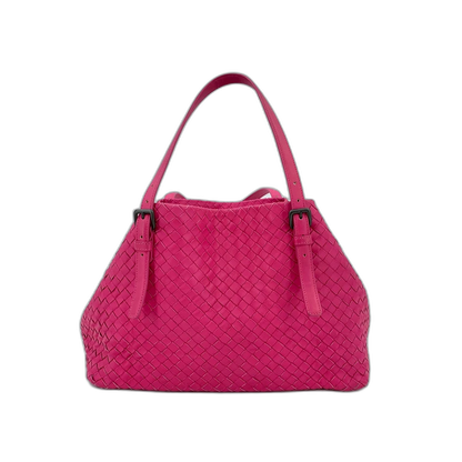 Bottega Veneta Pink Woven Shoulder Tote Bag