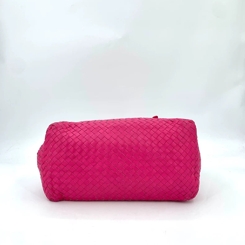 Bottega Veneta Pink Woven Shoulder Tote Bag