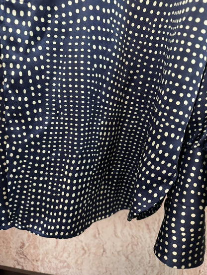 Saint Laurent Blue Polka Dot Silk Shirt-yf