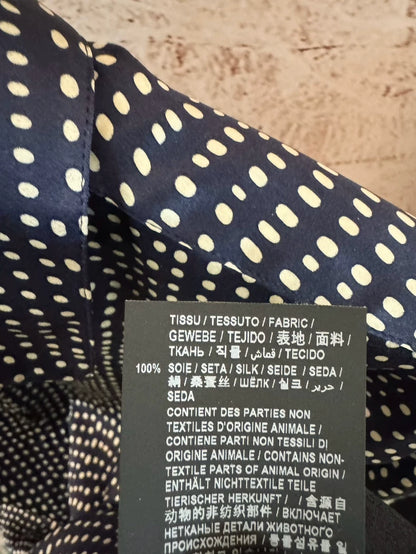 Saint Laurent Blue Polka Dot Silk Shirt-yf