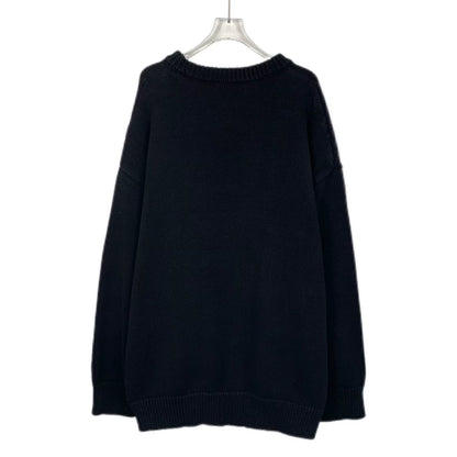 Balenciaga Black Embroidered Long Sleeve Sweatshirt