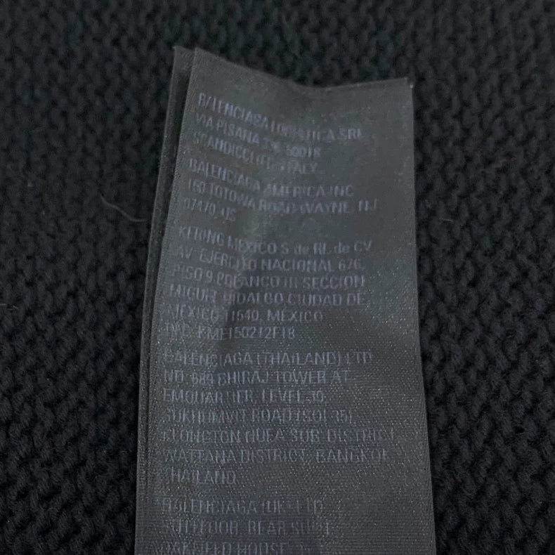 Balenciaga Black Embroidered Long Sleeve Sweatshirt