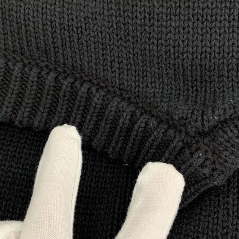 Balenciaga Black Embroidered Long Sleeve Sweatshirt