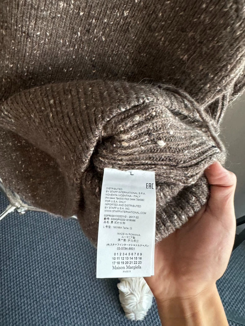 Maison Margiela Brown Wool Sweater